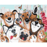 Картина по номерам Четвероногие друзья 40х50 см VA-2743