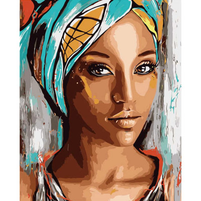 Картина по номерам Девушка Африки 40х50 см VA-2746