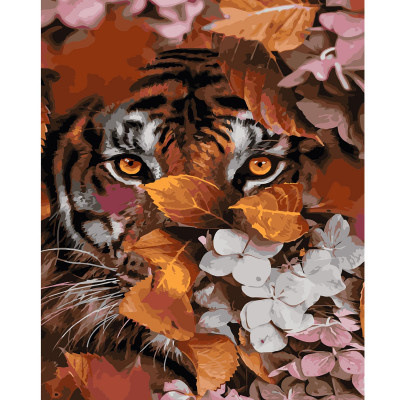 Картина за номерами Осінній тигр 40х50 см VA-2750
