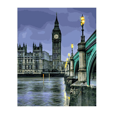 Картина по номерам Лондон в серых тонах 40х50 см VA-2830