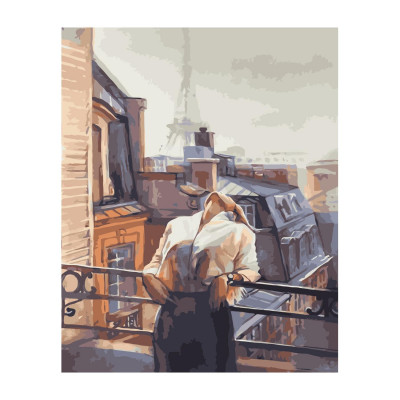 Картина по номерам Девушка на балконе 40х50 см VA-2831