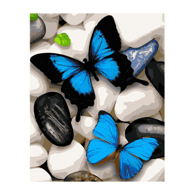 Картина по номерам Синие бабочки 40х50 см VA-2835
