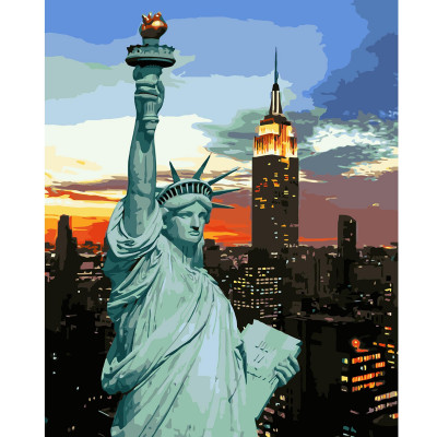 Картина за номерами Статуя Свободи 40х50 см VA-2844