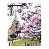 Картина по номерам Весенний Париж 40х50 см VA-2857