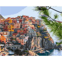 Картина за номерами Місто на обриві 40х50 см VA-2868
