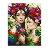 Картина за номерами Дівчата у яскравих вінках 40х50 см VA-2871