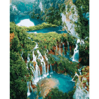 Картина по номерам Множество водопадов 40х50 см VA-2900