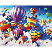 Картина по номерам Много разноцветных воздушных шаров 40х50 см VA-2912
