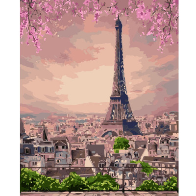 Картина за номерами Рожевий Париж 40х50 см VA-2915