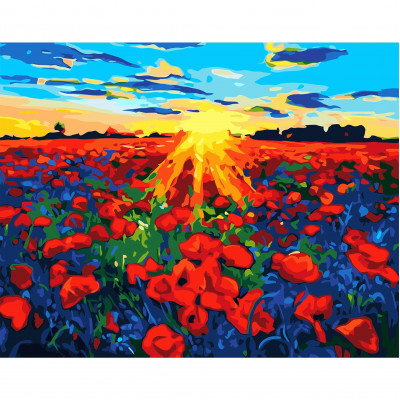 Картина по номерам Яркое маковое поле 40х50 см VA-2916 Картина по номерам Яркое маковое поле 40х50 см VA-2916