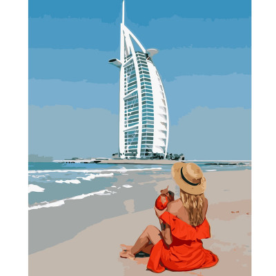 Картина по номерам Девушка в Дубае 40х50 см VA-2923