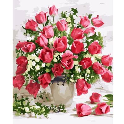 Картина за номерами Великий букет квітів 40х50 см VA-2925