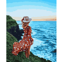 Картина по номерам Девушка у океана 40х50 см VA-2943