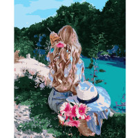 Картина за номерами Відпочинок біля річки 40х50 см VA-2967