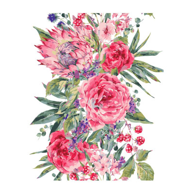 Картина по номерам Розовые цветы 40х50 см VA-3026