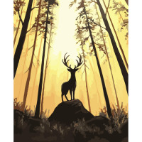 Картина по номерам Олень на рассвете 40х50 см VA-3184