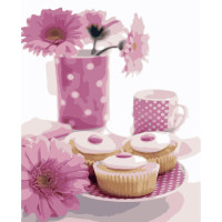 Картина по номерам Розовые пятнышки 40х50 см VA-3199