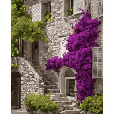Картина по номерам Фиолетовая стена 40х50 см VA-3205