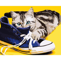 Картина по номерам Игривый котенок 40х50 см VA-3208