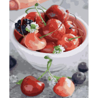 Картина по номерам Вкусная черешня 40х50 см VA-3210
