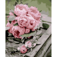 Картина по номерам Розовые пионы 40х50 см VA-3219