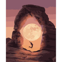 Картина за номерами Рожевий повний місяць 40х50 см VA-3226