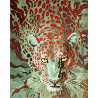 Картина по номерам "Красное серое", с лаком размером 40х50 см