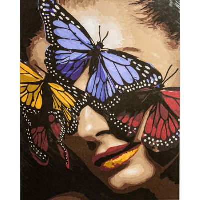 Картина за номерами "Monarch butterfly" з лаком розміром 40х50 см
