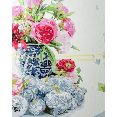 Картина по номерам "Ваза с цветами", с лаком размером 40х50 см