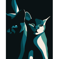 Картина за номерами Котики в тіні 40х50 см. VA-3416.