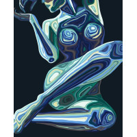 Картина за номерами Дівчина в абстракції 40х50 см VA-3417