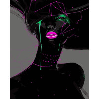 Картина за номерами Космічна дама 40х50 см VA-3440