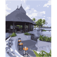 Картина по номерам Strateg ПРЕМИУМ Маврикийская жизнь с лаком размером 40х50 см VA-3711