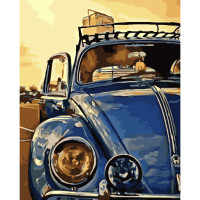 Картина по номерам Strateg ПРЕМИУМ Жук на закате с лаком и уровнем размером 40х50 см VA-3715