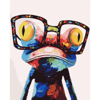 Картина по номерам Хамелеон в очках 30х40 см VAm-2112