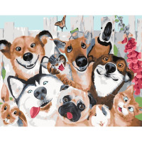 Картина за номерами Селфі домашніх тварин 30х40 см VAm-2743