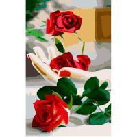 Картина по номерам Strateg ПРЕМИУМ Роза на руке размером 50х25 см (WW018)
