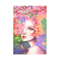 Алмазная мозаика Strateg ПРЕМИУМ Цветущая красавица без подрамника размером 10х15 см (YAB12082)