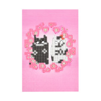 Алмазная мозаика Strateg ПРЕМИУМ Влюбленные котики без подрамника размером 10х15 см (YAB14421)