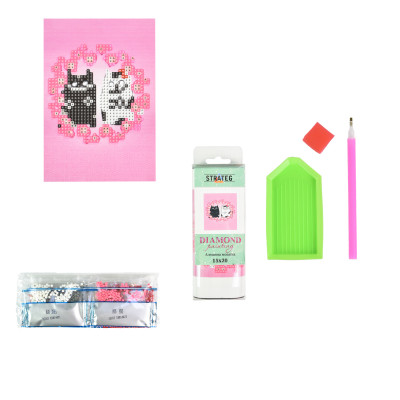 Алмазна мозаїка Strateg ПРЕМІУМ Закохані котики без підрамника розміром 10х15 см (YAB14421) Алмазна мозаїка Strateg ПРЕМІУМ Закохані котики без підрамника розміром 10х15 см (YAB14421)