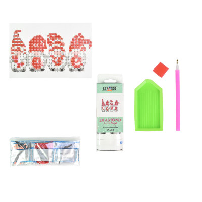 Алмазна мозаїка Strateg ПРЕМІУМ Закохані гномики без підрамника розміром 10х15 см (YAB14432) Алмазна мозаїка Strateg ПРЕМІУМ Закохані гномики без підрамника розміром 10х15 см (YAB14432)