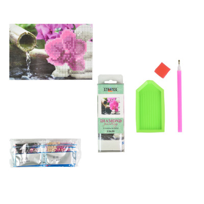 Алмазна мозаїка Strateg ПРЕМІУМ Орхідея серед каміння без підрамника розміром 10х15 см (YAB28539) Алмазна мозаїка Strateg ПРЕМІУМ Орхідея серед каміння без підрамника розміром 10х15 см (YAB28539)