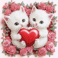 Алмазная мозаика Strateg ПРЕМИУМ Мурлики на бумажной основе размером 18х18 см (ZAV1818-27)