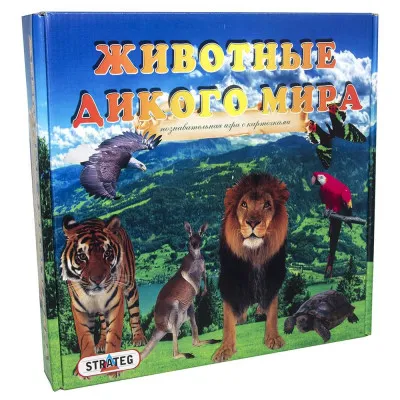 Настільна гра Strateg "Тварини дикого світу" (рус) (686)