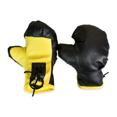 Боксерський набір жовто-чорні рукавички та лапа Strateg (2084) Боксерський набір жовто-чорні рукавички та лапа Strateg (2084)
