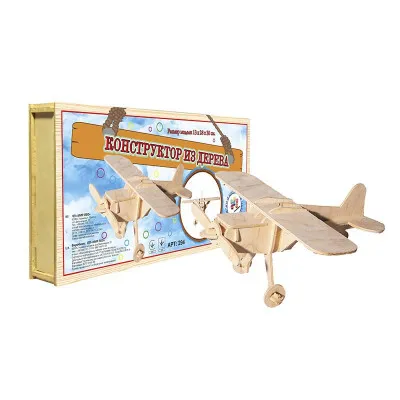 Дитячі конструктори Strateg "Дерев'яний конструктор: літак" (15 елем) (294) Дитячі конструктори Strateg "Дерев'яний конструктор: літак" (15 елем) (294)