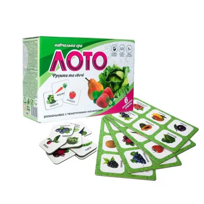 Лото Strateg "Фрукти та овочі" (укр) (30366) Лото Strateg "Фрукти та овочі" (укр) (30366)
