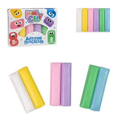 Набір для творчості Mimi clay 6 кольорів (великий) Strateg українською мовою (30423) Набір для творчості Mimi clay 6 кольорів (великий) Strateg українською мовою (30423)