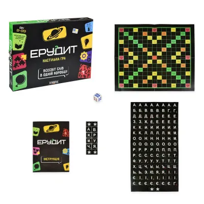 Настільна гра Strateg "Ерудит" (укр) (30451) Настільна гра Strateg "Ерудит" (укр) (30451)