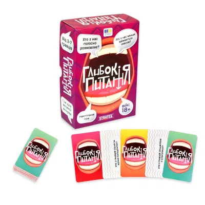 Настільна гра "Глибокі питання" Strateg (30578) Настільна гра "Глибокі питання" Strateg (30578)